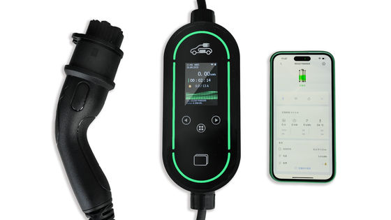acheter 7kW Portable EV Charger with 2.4-inch LCD Screen 5m Charging Cable and Flame Retardant PC Material fabrication en ligne