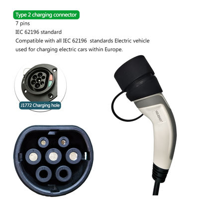 Chargeur rapide portatif noir de TPU 5m EV avec le courant de changement d'écran tactile
