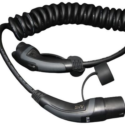 Bon prix noir de 16A 1phase 3.6kW/type 1 gris au type - câble de remplissage d'ev de 2 TPU/câbles de remplissage ev en spirale en ligne