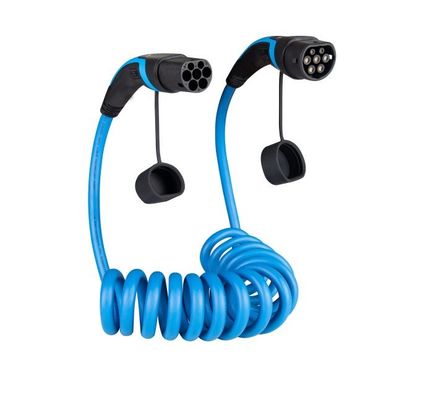 Bon prix 1 type de spirale du câble 16A de voiture électrique de phase - 2 à dactylographier - câble de remplissage de 2 EV en ligne